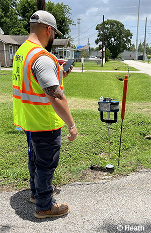Bar Hole Sampler in use